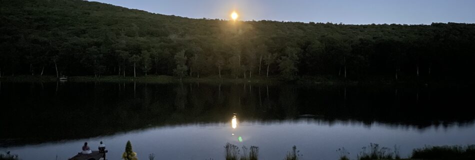 Moonrise over Beecher Lake